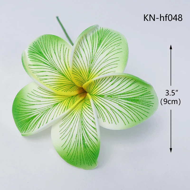 10Pcs Mixed Color Hawaiian Flower Hair Clips 3.5 Inch Artificial Frangipani Boho Floral Hair Barrettes for Vacation Beach Party