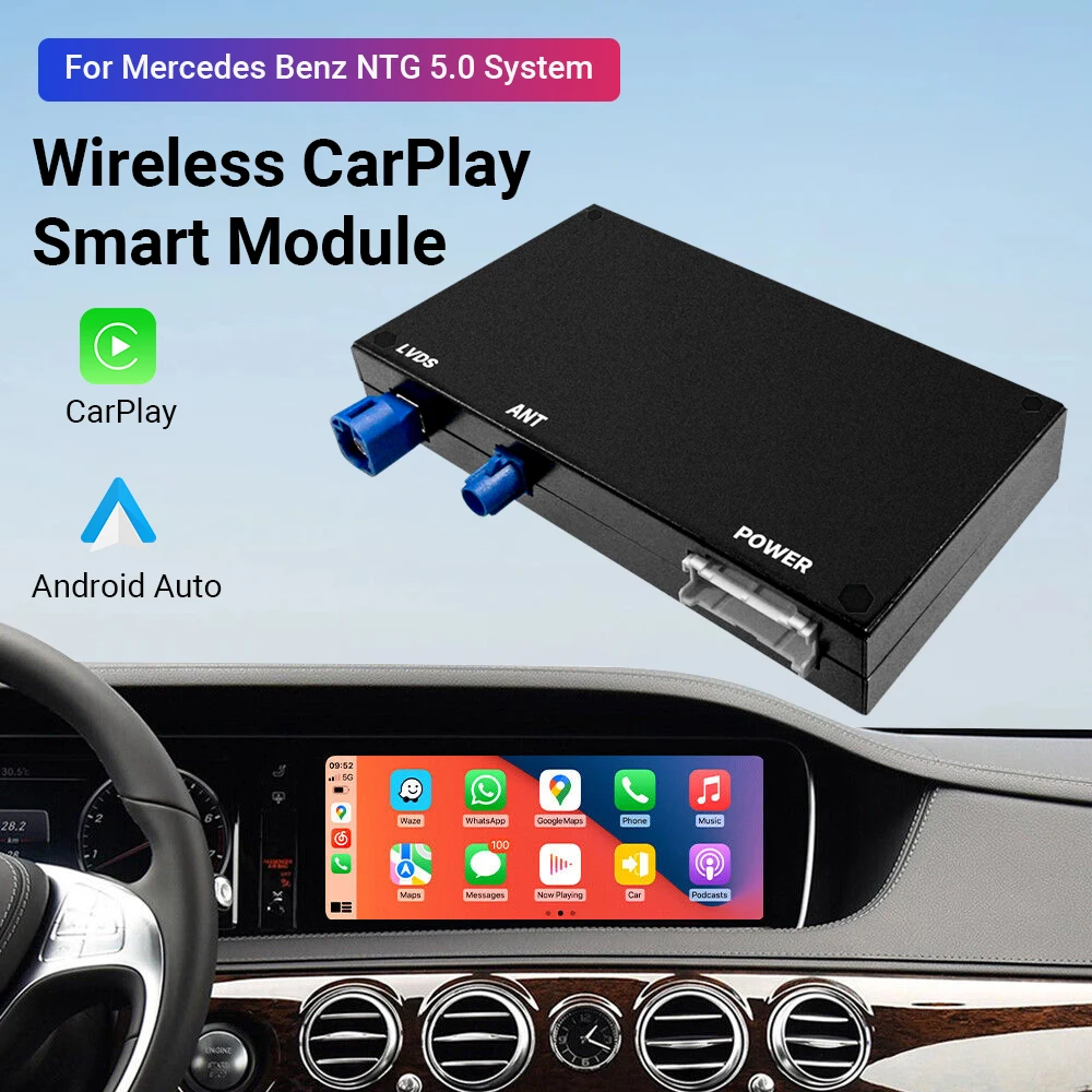 Acodo Wireless CarPlay Android Auto Fits For Mercedes A B C CL S CLA CLS CLASS GLA GLS GLC GLE V250 V260 DB11 Sprinter NTG5.0