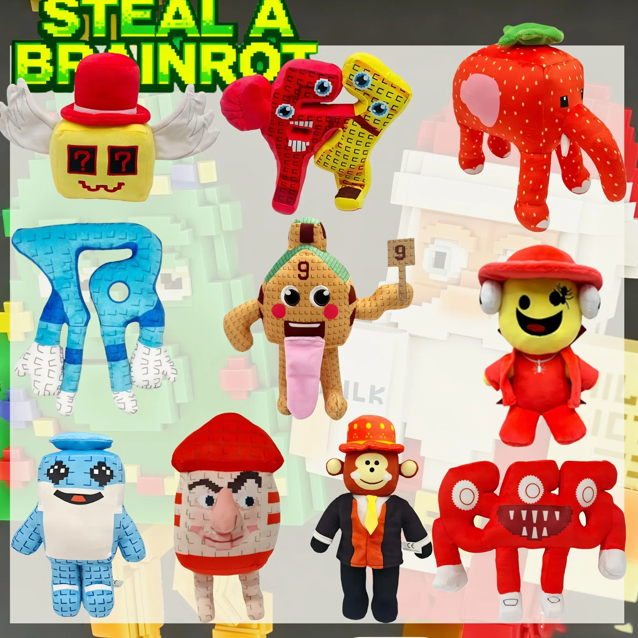 Nuovo regalo di animali di peluche ultra morbidi STEAL A BRAINROT per bambini, design carino, regalo di compleanno perfetto per ragazzi e ragazze