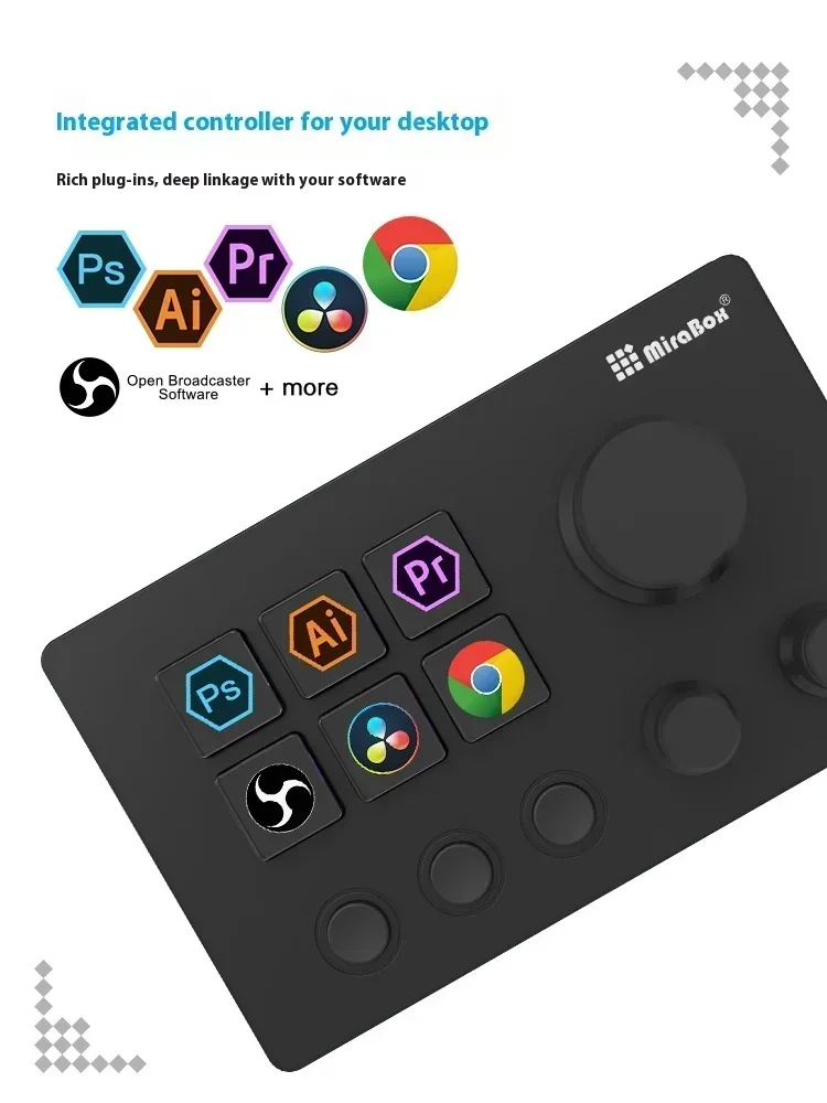 Mbox N3 custom visual mini keyboard with screen knob macro programming visual domestic streamdeck live broadcast console