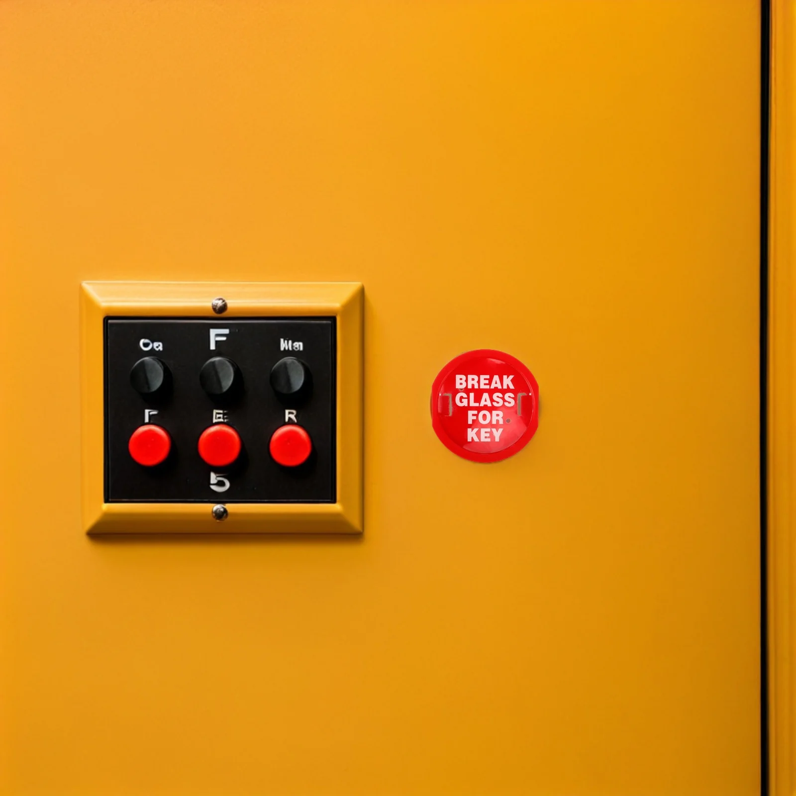 4Pcs Wall Mounted Fire Key Box Emergency Lock Storage for Door Security Outdoor Key Holder Red Finish Breakable Cover Fast