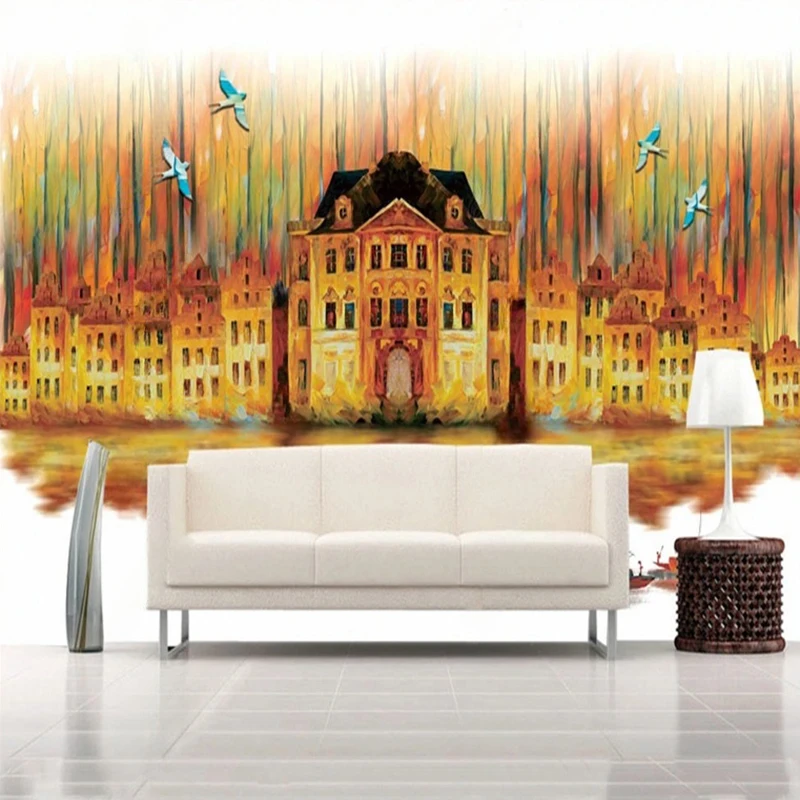 MU8244 Wallpaper Retro Cave Extension Space Murals Restaurant Cafe Background Wall Decor Waterproof Papel De Parede Sala