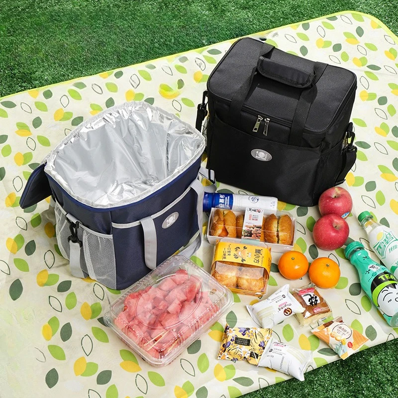 Thermal Insulation Lunch Box Bag Portable Lunch Bag Thickened Aluminum Capacity Thermal Insulation Bucket Outdoor Picnic Bag