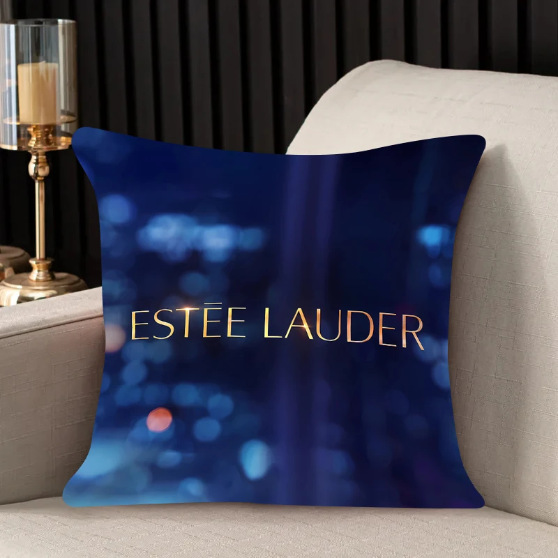 Square pillow bedroom sofa leisure comfortable two-sided pillow living room Estée Lauder pillowcase Fashion brand Home Decor