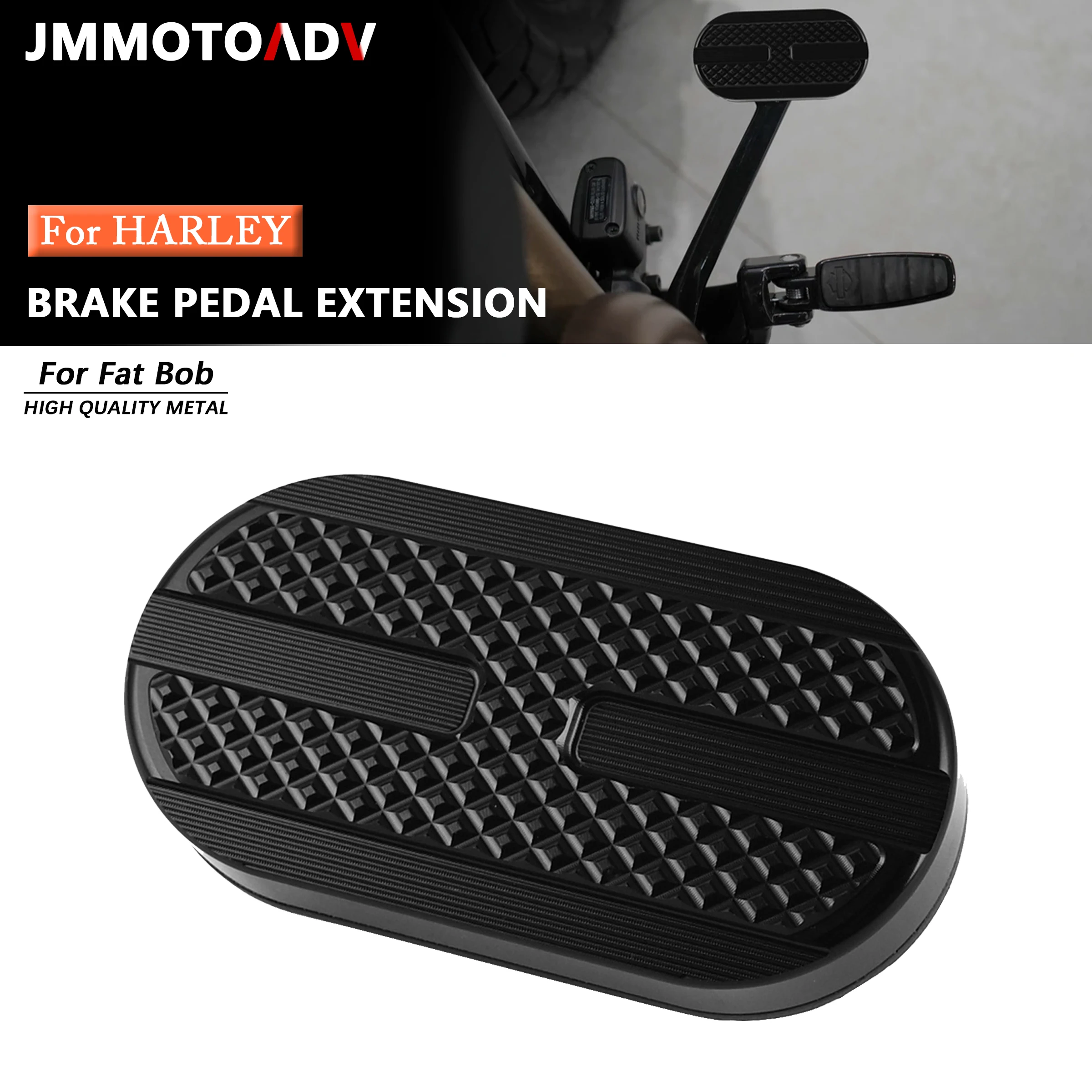 Brake Pedal Extension Device For Harley Fat Bob Anti-Slip Motorcycle Foot Pedal Extender Rustproof Enlarge Brake Extension