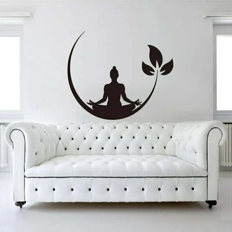 New Design Home Art Deco Buddha Moon Vinyl Wall Stickers Removable Sticker Carving Sticker Colorful House Decoration DecalSP-118