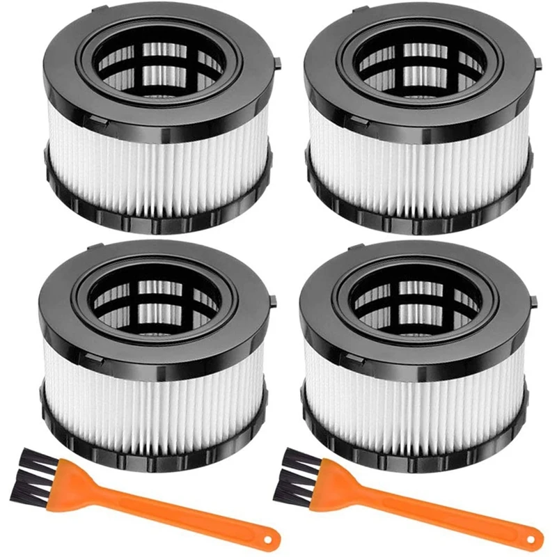 HEPA Filter Replacement Compatible For DEWALT Wet Dry Vacuum DC5151H DC515 DCV517, 4 Pack With 2 Cleaning Brushes