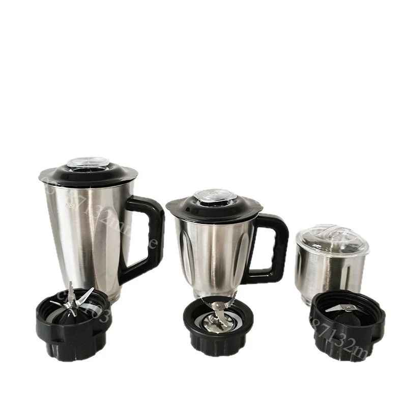 800W Commercial Table Blender Heavy Duty 3-in-1 Stainless Steel Kitchen Mixer Stock for Hotels Outdoor Use 0.6L Countertop