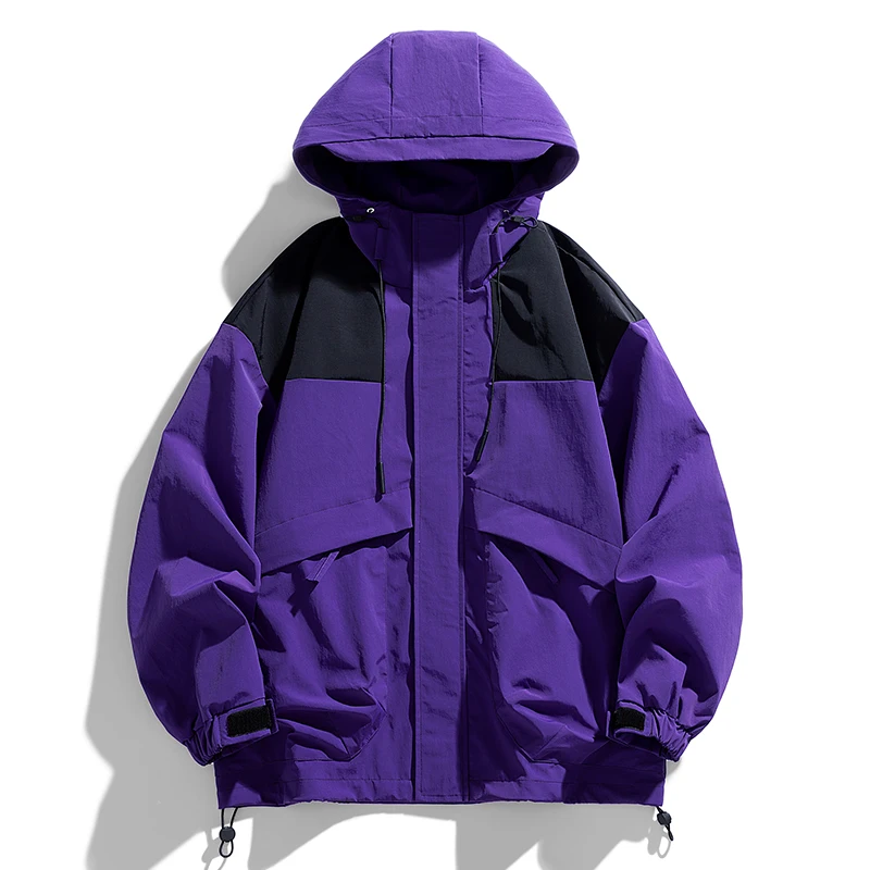 

Корейская мужская одежда, мужская ветровка, пальто, длинное пальто, уличное водонепроницаемое ветрозащитное альпинистское пальто с капюшоном, повседневное весенне-осеннее пальто