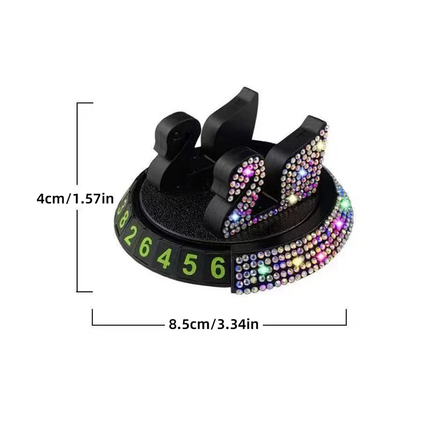Beautiful multifunctional car phone holder with temporary parking phone number sign, cute cartoon 360° rotating phone navigation