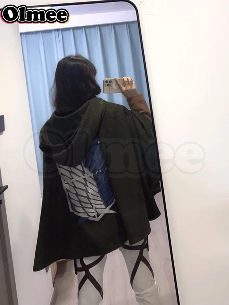 [Olmee] متوفر في المخزون SSR Aot فيلق الاستطلاع بدلة قتالية إرين ميكاسا أرمين ليفي تاريخ Hange أزياء تنكرية مجموعة كاملة شعر مستعار للهالوين