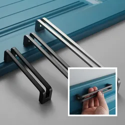 Nordic Furniture Handles Gray Black Brushed Kitchen Cabinet Pulls Handle for Cabinets and Drawers Knobs Kitchen Accesso Hardware