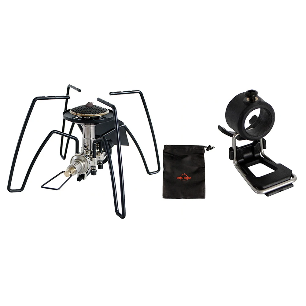 حقيبة ظهر قابلة للطي للمشي لمسافات طويلة فرن الغاز خفيفة الوزن الإشعال المعونة في الهواء الطلق أجزاء طباخ السياحية نزهة المشي لمسافات طويلة بقاء تجهيزات المطابخ #1