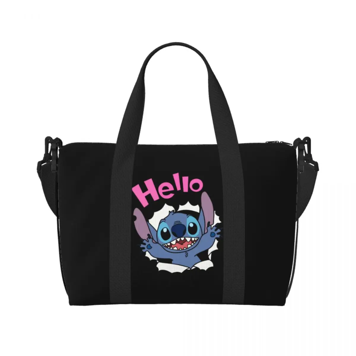 

Пляжная большая сумка с забавными вышивками для приключений в стиле аниме, женская очень большая сумка для спортзала, дорожные сумки для покупок