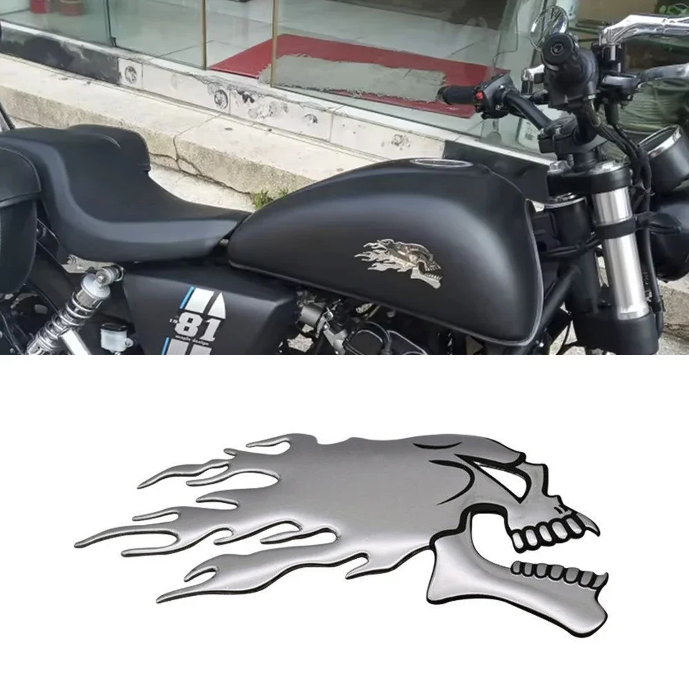 Calcomanías protectoras para carrocería de motocicleta, pegatinas autoadhesivas impermeables de estilo de coche, almohadilla de tanque de combustible de Gas de PVC, pegatina 3D, 2 uds.