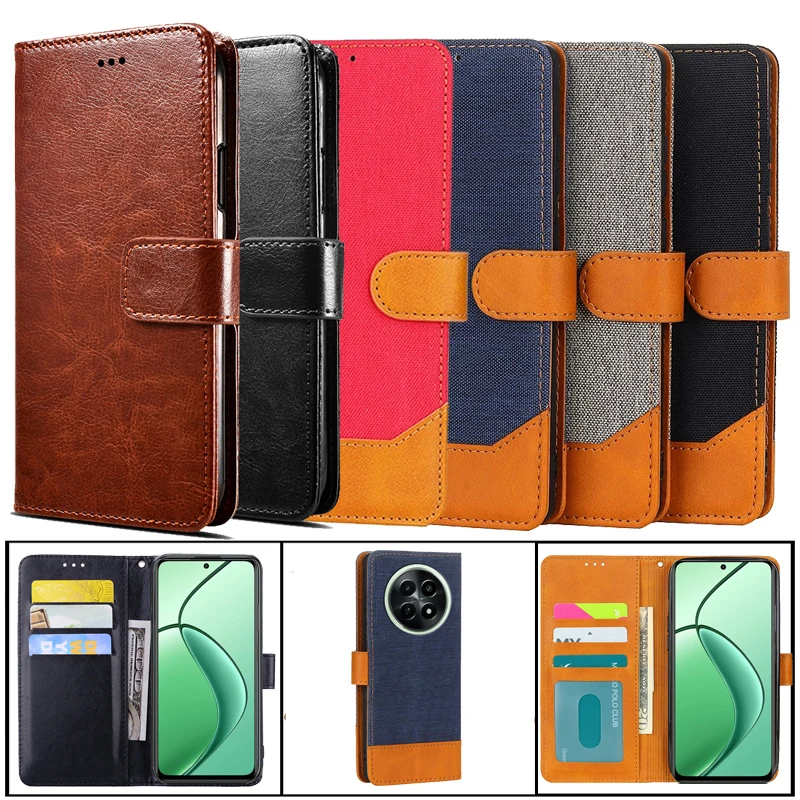 

For чехол на Realme 12x 5G Case Original PU Leather Cover For Funda Realme 12 5G Phone Cases on Etui Realmi 12x 5G RMX3998 Coque