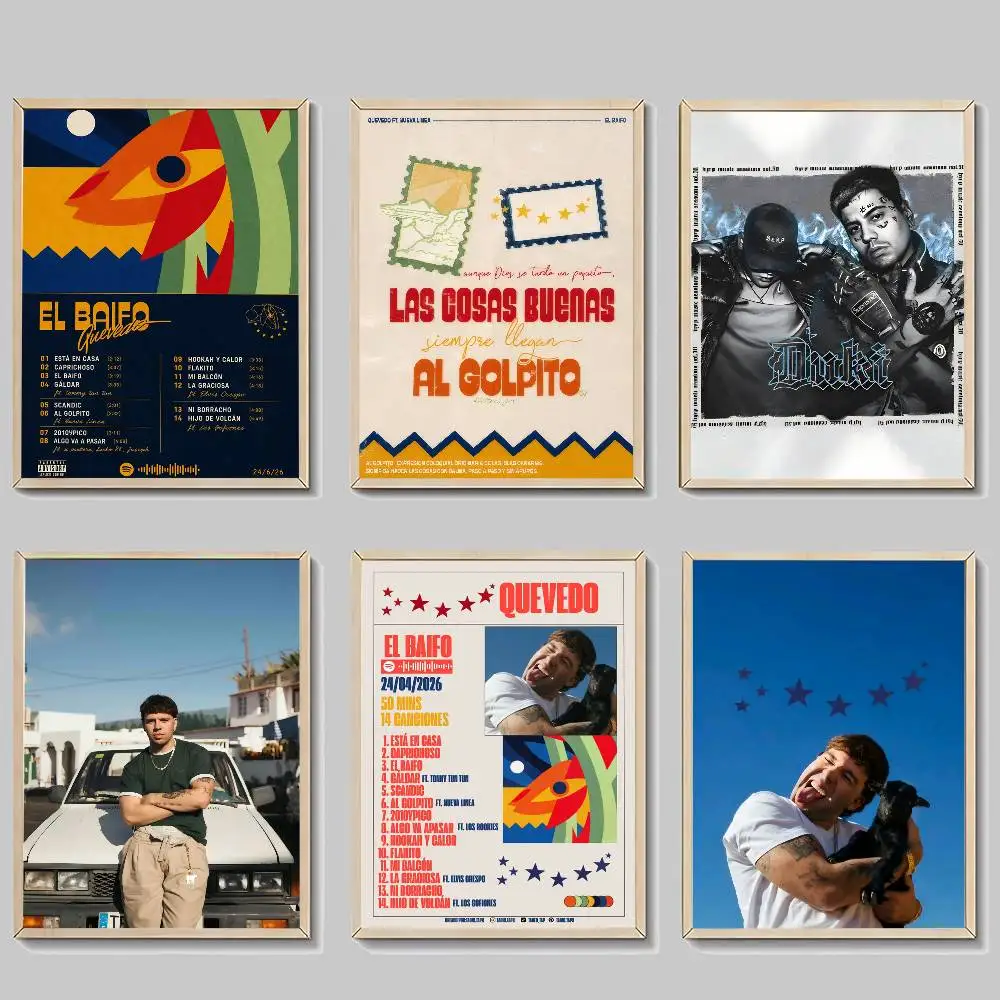 Singer Quevedo   Whitepaper Poster Waterproof Paper Sticker Coffee House Bar Aesthetic Art Wall Painting