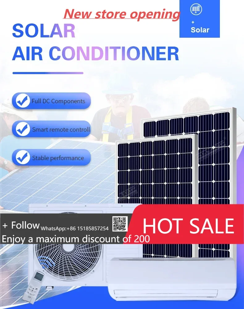 

9000BTU 18000BTU 12000BTU 24000BTU Inverter Cooling&heating Hybrid Solar Power Energy Split Air Conditioner Electric DC Oem NTC