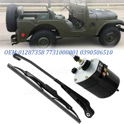12V Universal Windscreen Wiper Motor Arm / Blade 01287358 7731000001 0390506510 For Willis Jeep Tractor For Fishing-Boat Caravan