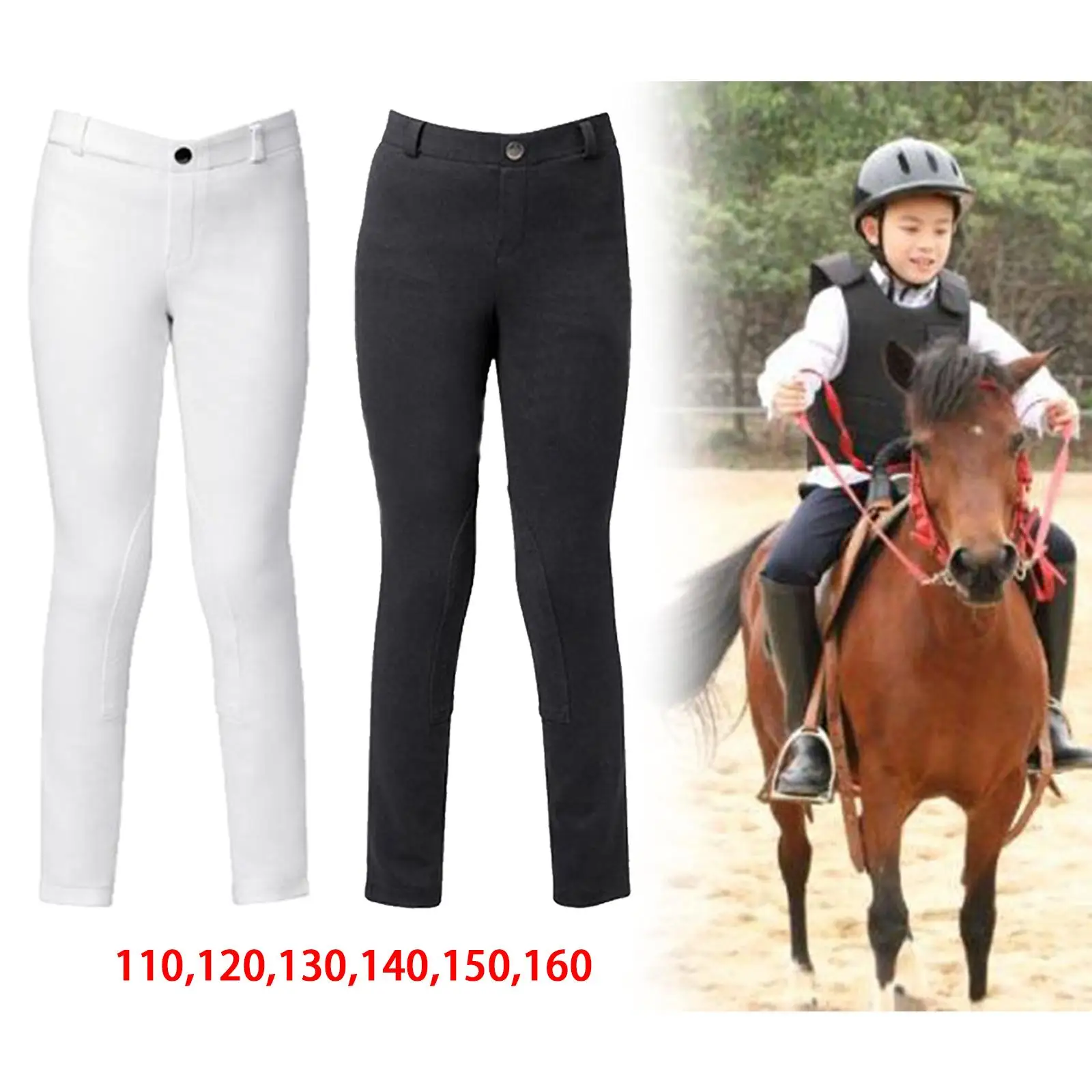 Pantalones de montar a caballo suaves para niños, calzones ecuestres, pantalones de montar a caballo Unisex