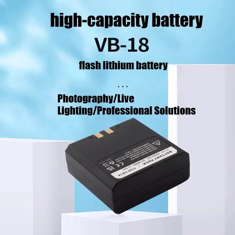 2250mAh 11.1v High Capacity Rechargeable Lithium Battery with Charger VB18/VB19/YE18 for Godox V850 V860 II Flash Speedlite
