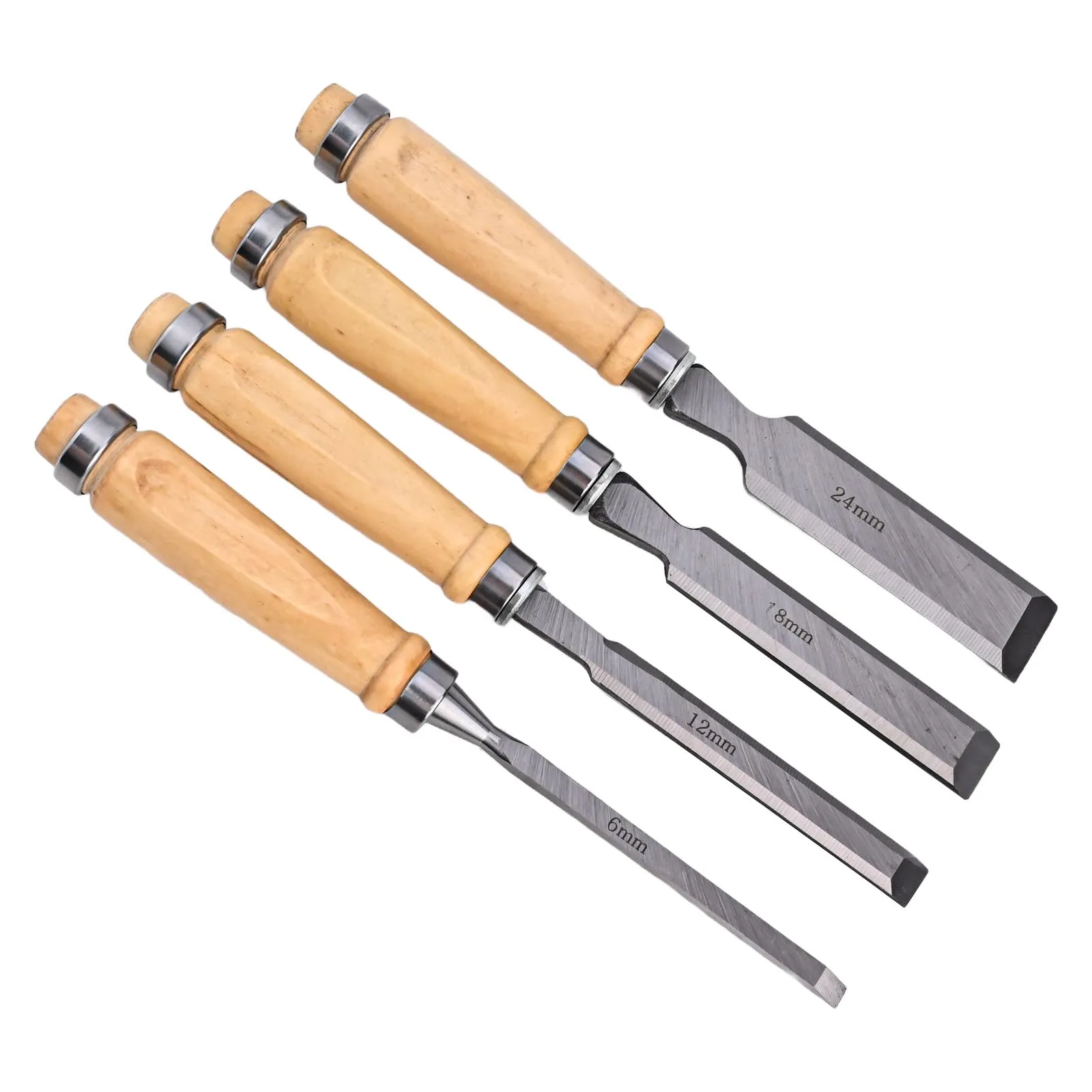 Chisel Set For Wood Carving Chisel Set Suitable For Softwood Chrome-plated Ferrules Fine Finish High-hard Steel Blades