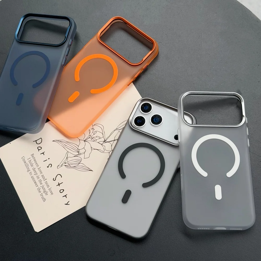 

Magnetic Translucent Ultrathin Protective Case For iPhone 17 16Pro Max 15Pro Simple Matte Skin Feel Wireless Charging Hard Cover