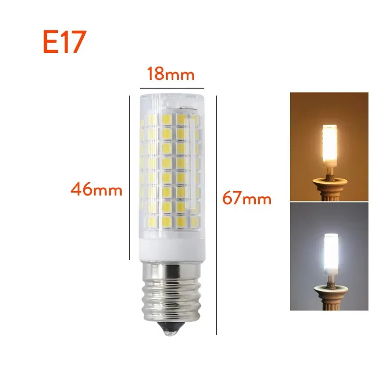 BA15D/E17 Dimmable LED Lights 102 LEDs Corn Bulbs 9W Replace 80W Halogen Lamps Candelabra Base 220V 110V for Home Living Room