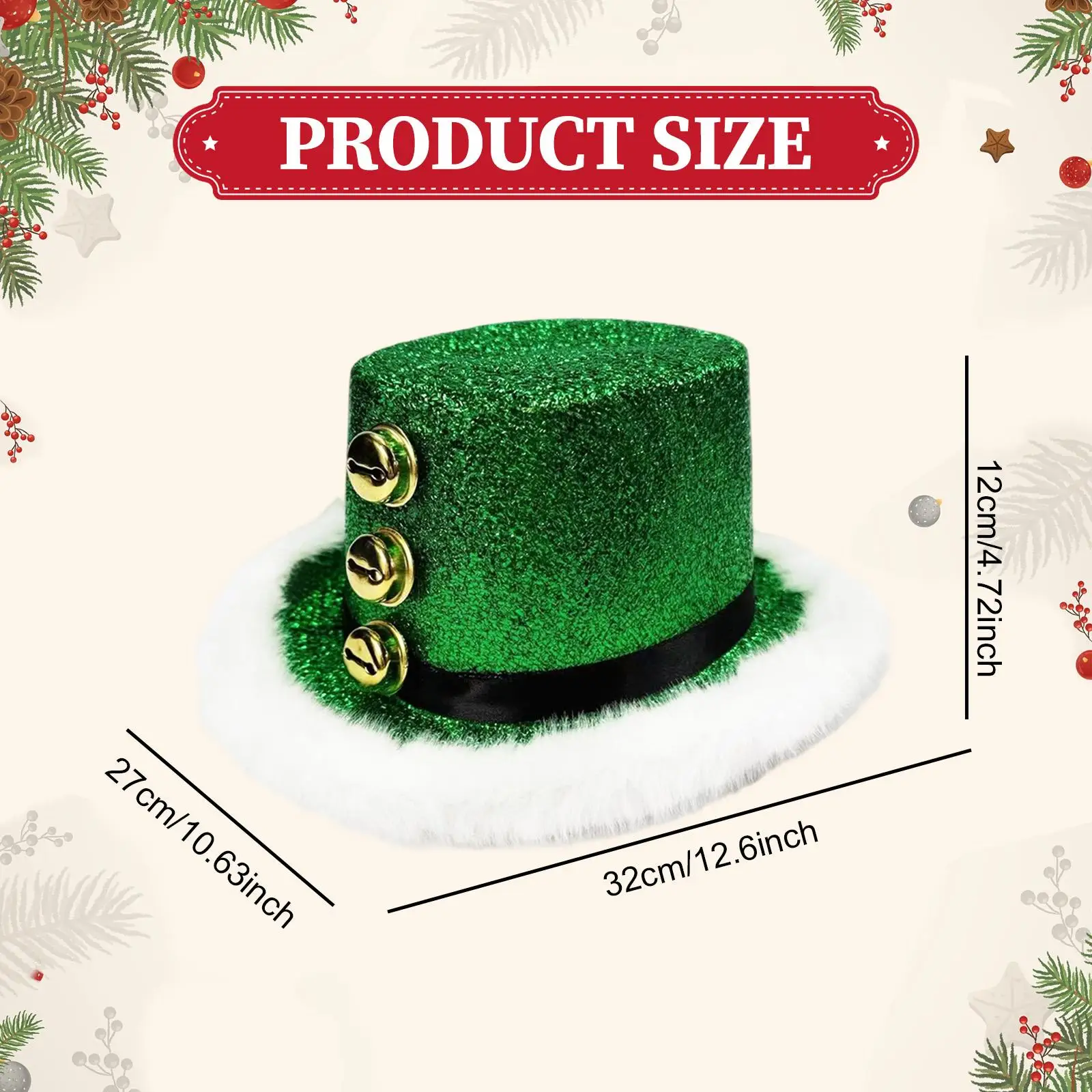 Christmas Top Hat Fabric Santa Party Cap Creative Funny Headgear Festive Carnival Snowman Hat for Men Women Adults