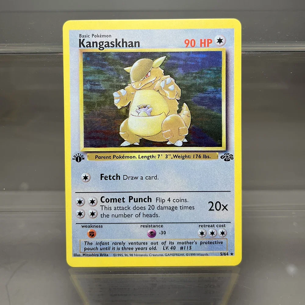 Pokemon 1st Edition Base Set Holographic Charizard Alakazam Game Collection Cards Flash Cards Children Game Toys Proxy Card