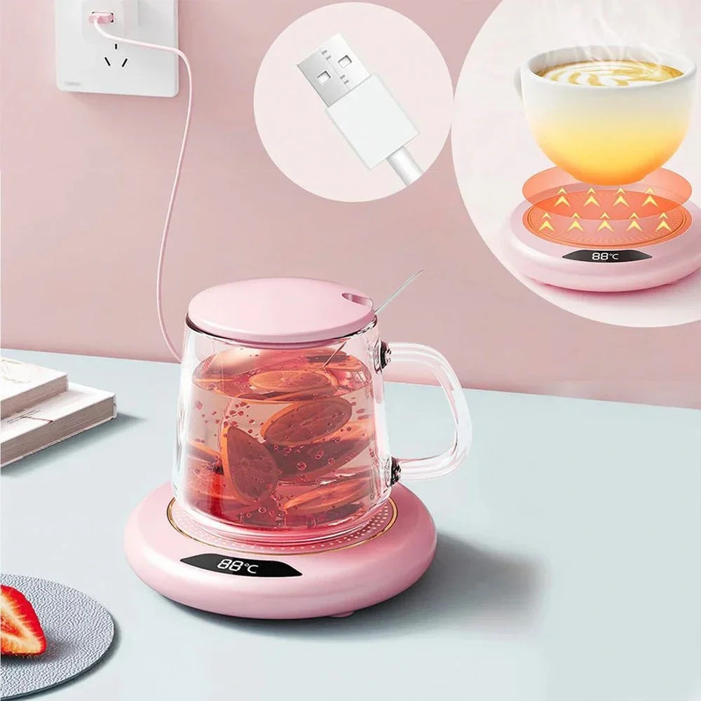 

l 3 Levels Usb Cup Heater Home Office Milk Tea Coffee Mug Cup Warmer Drink Water Heating Pad Mug Heater Constant Heater Coaster
