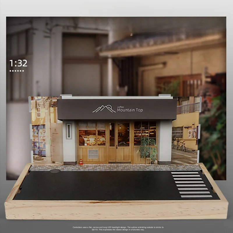 Acrylic and Wood Parking Lot Model for 1/32 1/36 Scale Toy Car Street View Garage Scene Acrylic Dust Box Display Box Ornament