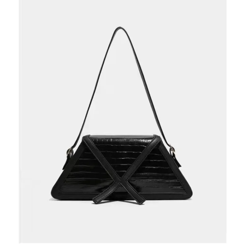 Marca luxuosa feminina painéis trapézio axilas sacos 2025 na moda de alta qualidade bolsa ombro couro designer bolsas geométricas