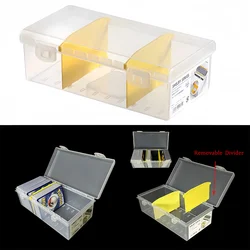 Clear Plastic Compartmentalized Organizer Box Holds 550+ Game Cards Storage Box with Adjustable Divider for PTCG/MGT Cards