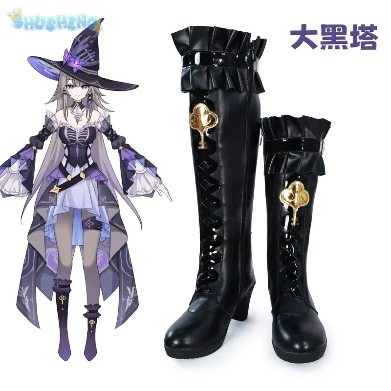 

New Herta cosplay game honkai: Star rail shoes high quality high-heeled boots fashionable men's and women's leather boots