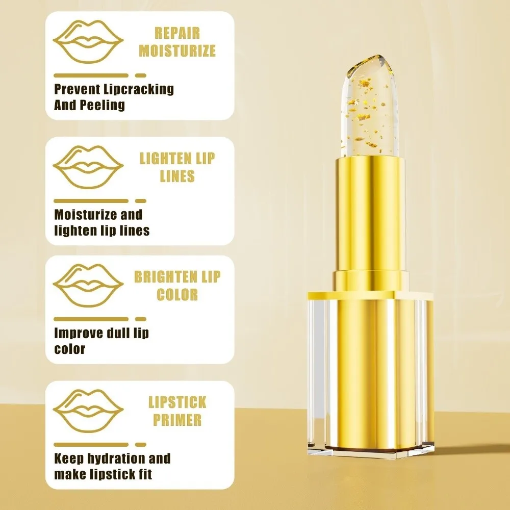 Temperature Color Changing Temperature Color Changing Lipstick Moisturizing Relieves Dryness Gold Moisturizing Lipstick Longwear