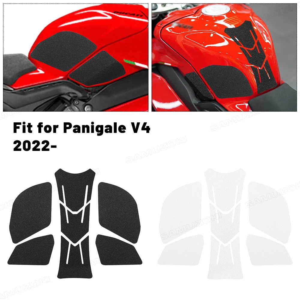 

Для Ducati Panigale V4R V4S 2022 2023 2024, наклейки на топливный бак мотоцикла, наклейки на бензобак, боковые наклейки на бак, нескользящая защита