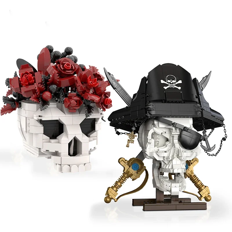 

Simulation Bouquet/sword Skull Head Building Blocks Kit Small Particle Assembly Model Ornaments Toys Kid Halloween Gifts