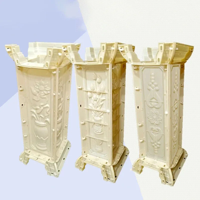 

Roman Column Mold ABS Plastic Steel Cast-in-place Cement Railing European Building Formwork Four-way Interval Corner Column Pier