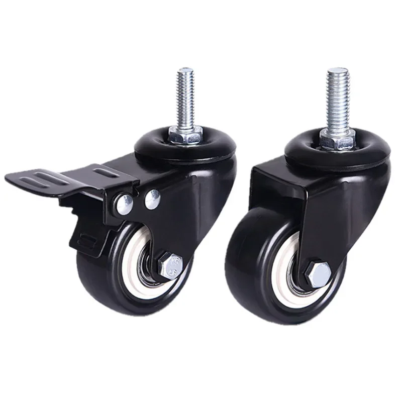 4Pcs Furniture Caster Heavy Duty 200kg 1.5 inch 40mm 360 Rotatable Screw Swivel Castor Wheels Trolley Rubber Protective