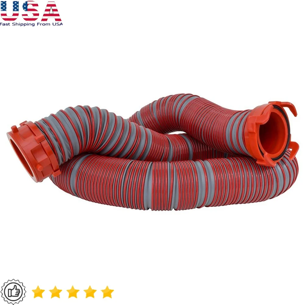 

10ft Viper Extension Hose Durable Sewer Kit Indestructible Adjustable RV Sewer Hose UV Resistant Leak Proof Puncture Proof Heavy