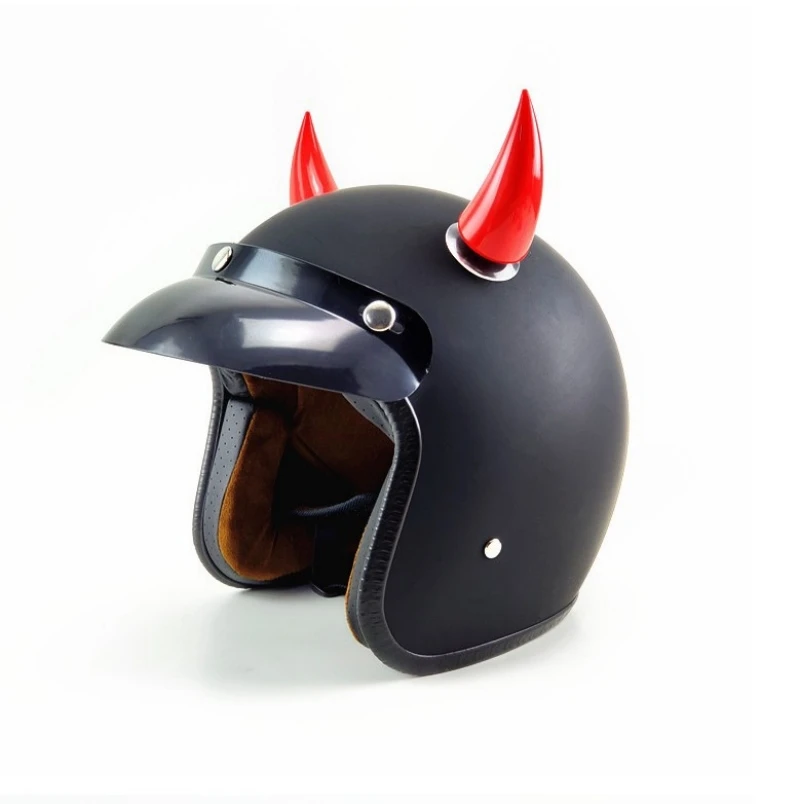 Kioriur Décorations de Corne de Diable pour Casque de sécurité, Cornes de Chapeau de Moto