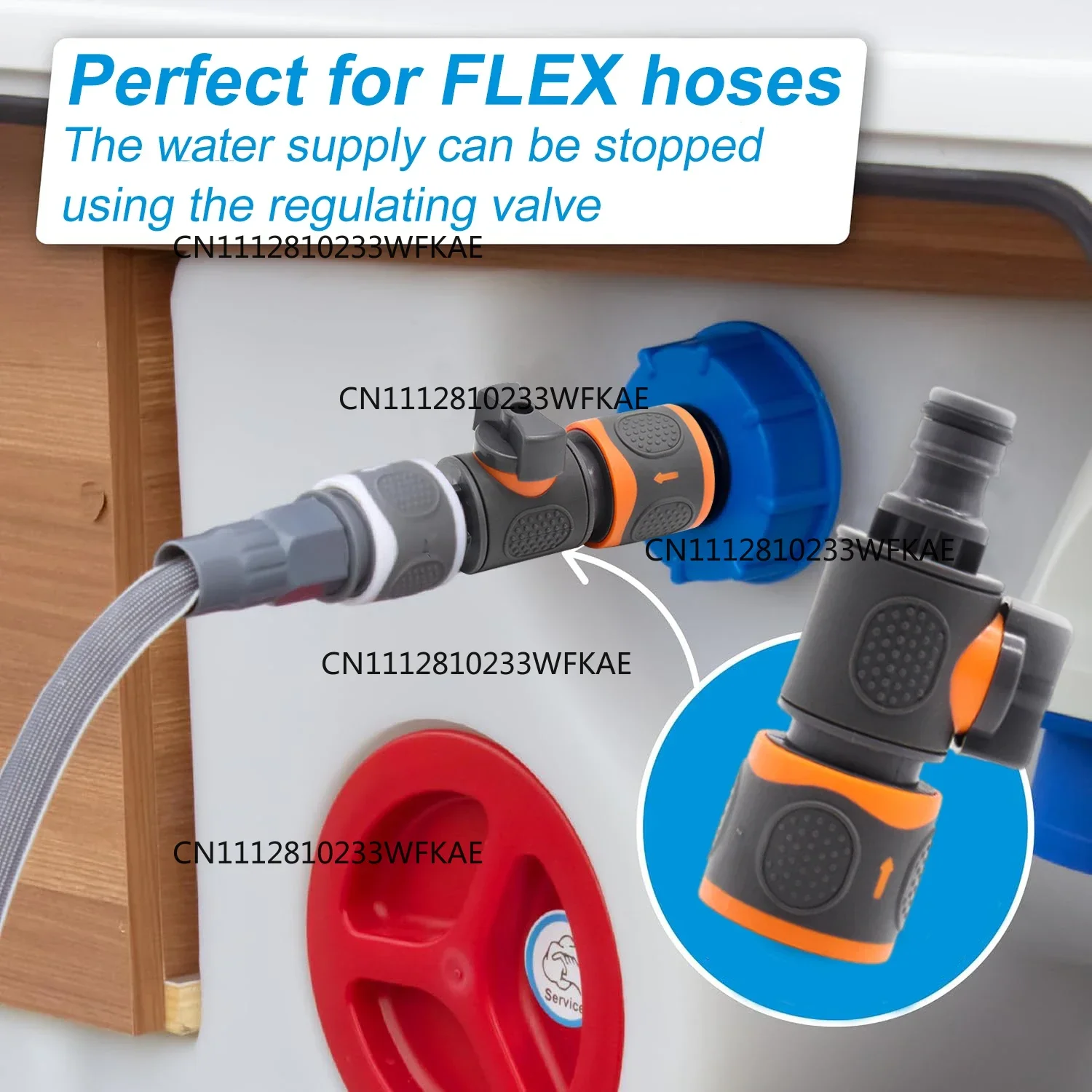 Camper Motorhome Water Tank Filling Adapter Connection Kits With Quick Coupling Base Control Adapter RV Parts Car Accessories