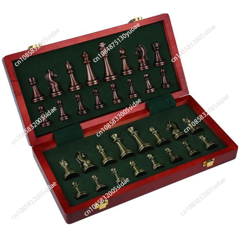 30cm Metal Chess Pieces International Chess Game Tabletop Toy Children's Educational Gift Box Packaging