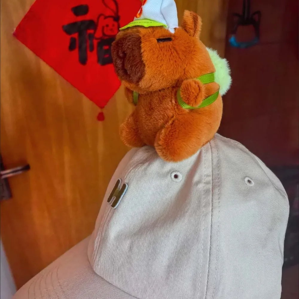 

Дышащая бейсболка с вышитыми буквами и изображением капибары, регулируемая, детская, легкая, универсальная, солнцезащитная кепка