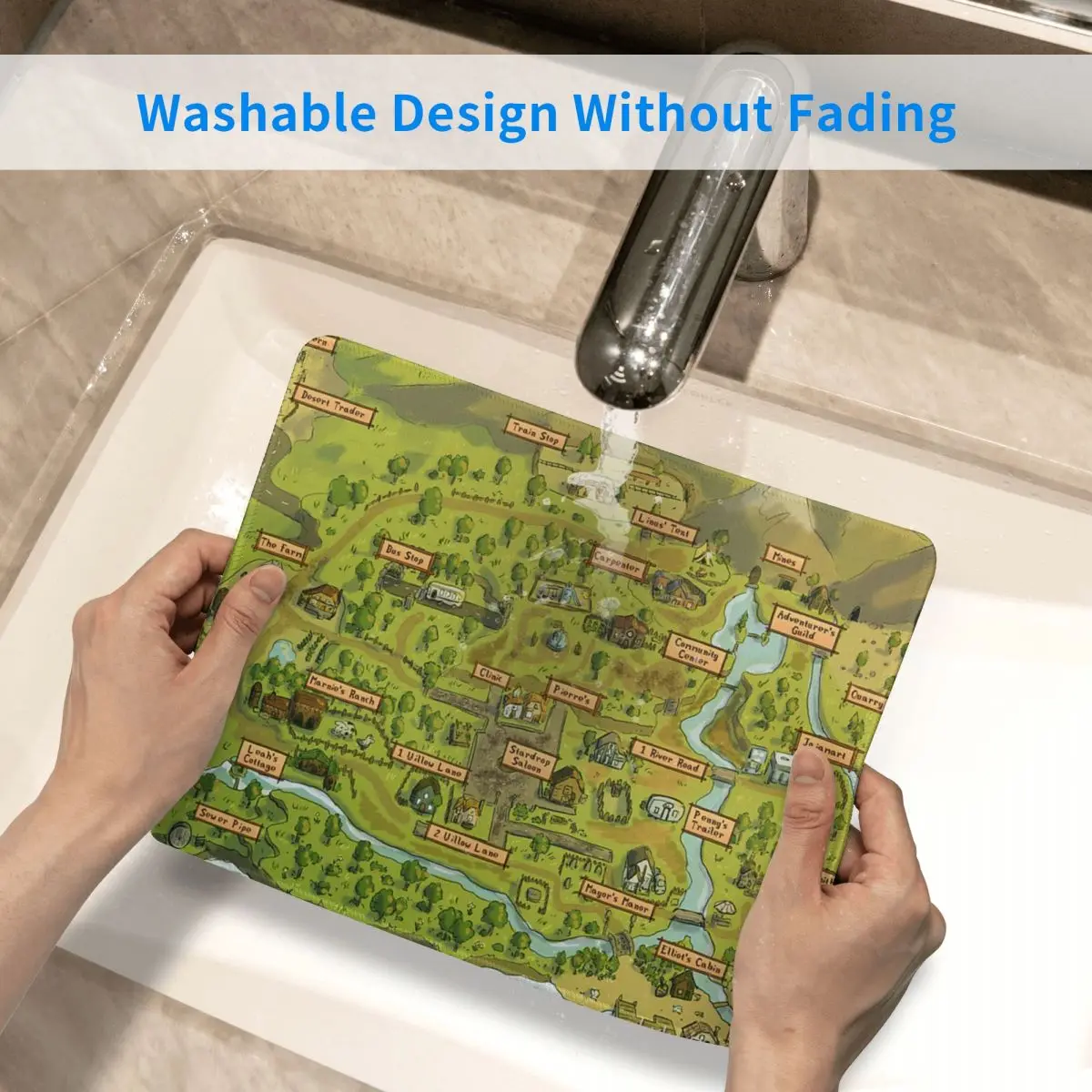 Almofadas de teclado de borracha do mapa Stardew Valley