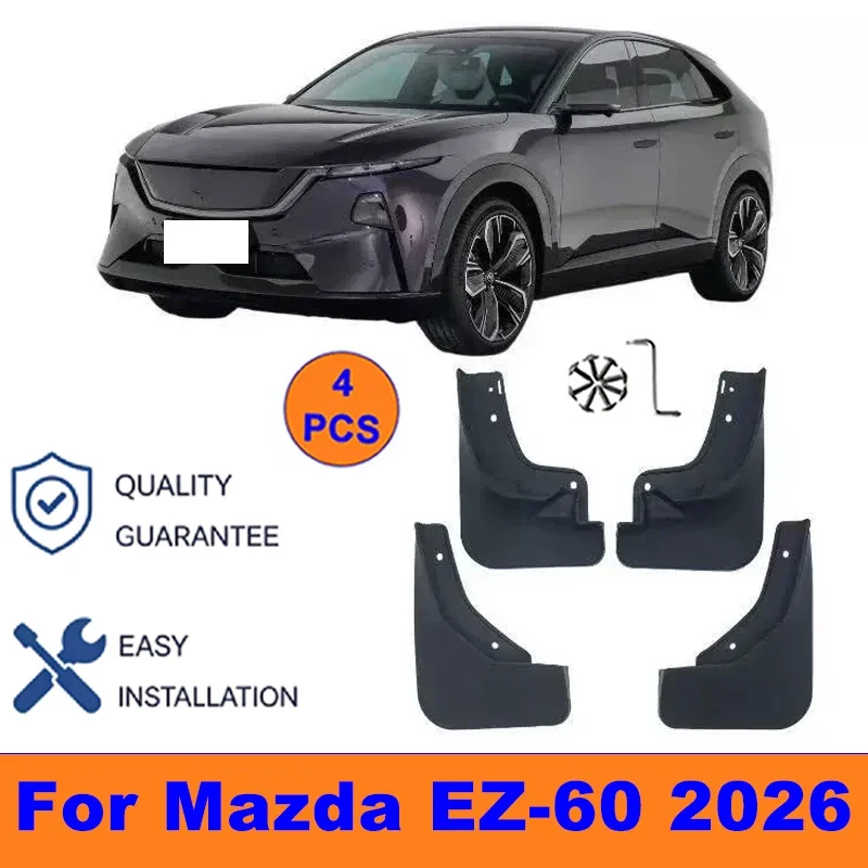 

4Pcs Mud Flaps For Mazda EZ-60 2026 - Splash Guards Front&Rear Wheel Fender Mudguards Car Exterior Protection Accessories
