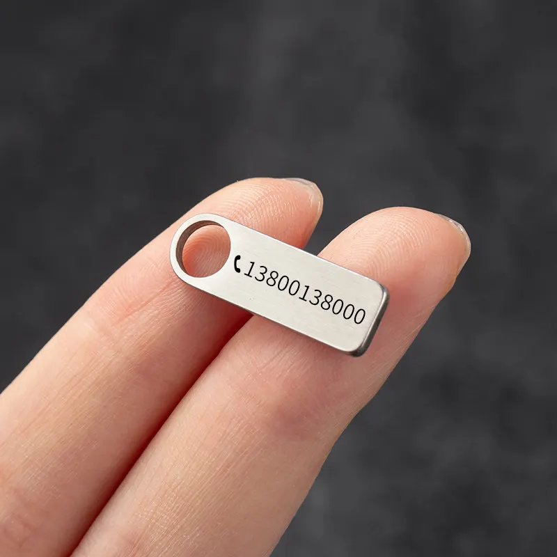 Personalized Stainless Steel Mini Keychain, Custom Name