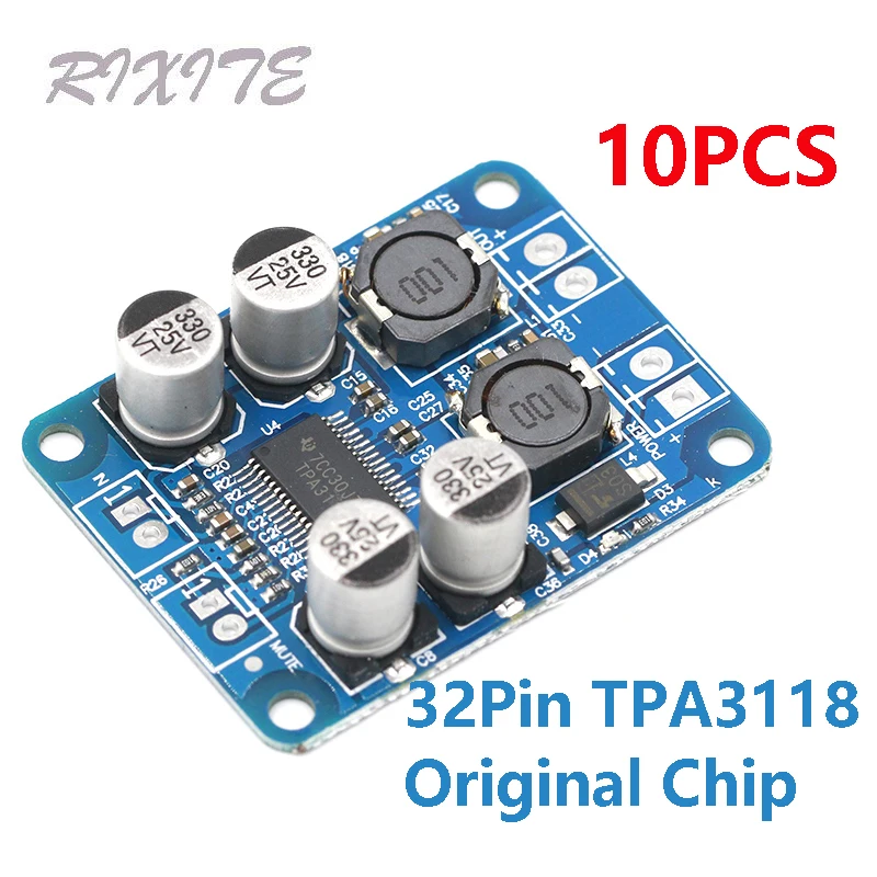 10PCS 32PIN CHIP DC 12V-24V TPA3118 60W Mono Digital Audio Power Amplifier Board Amp Module 32P Chip Original Chip