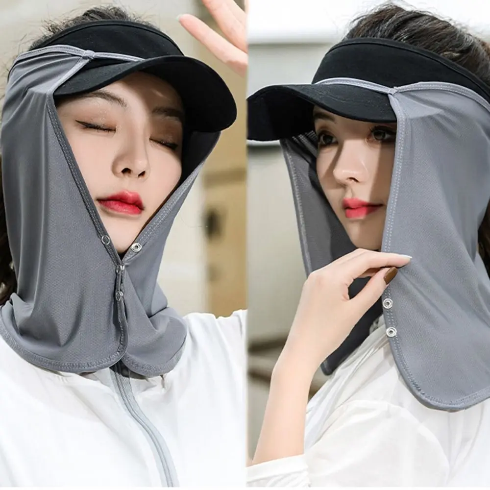 Casquette d'été pour le visage, écharpe de protection contre les UV, pour l'extérieur, voile de protection solaire